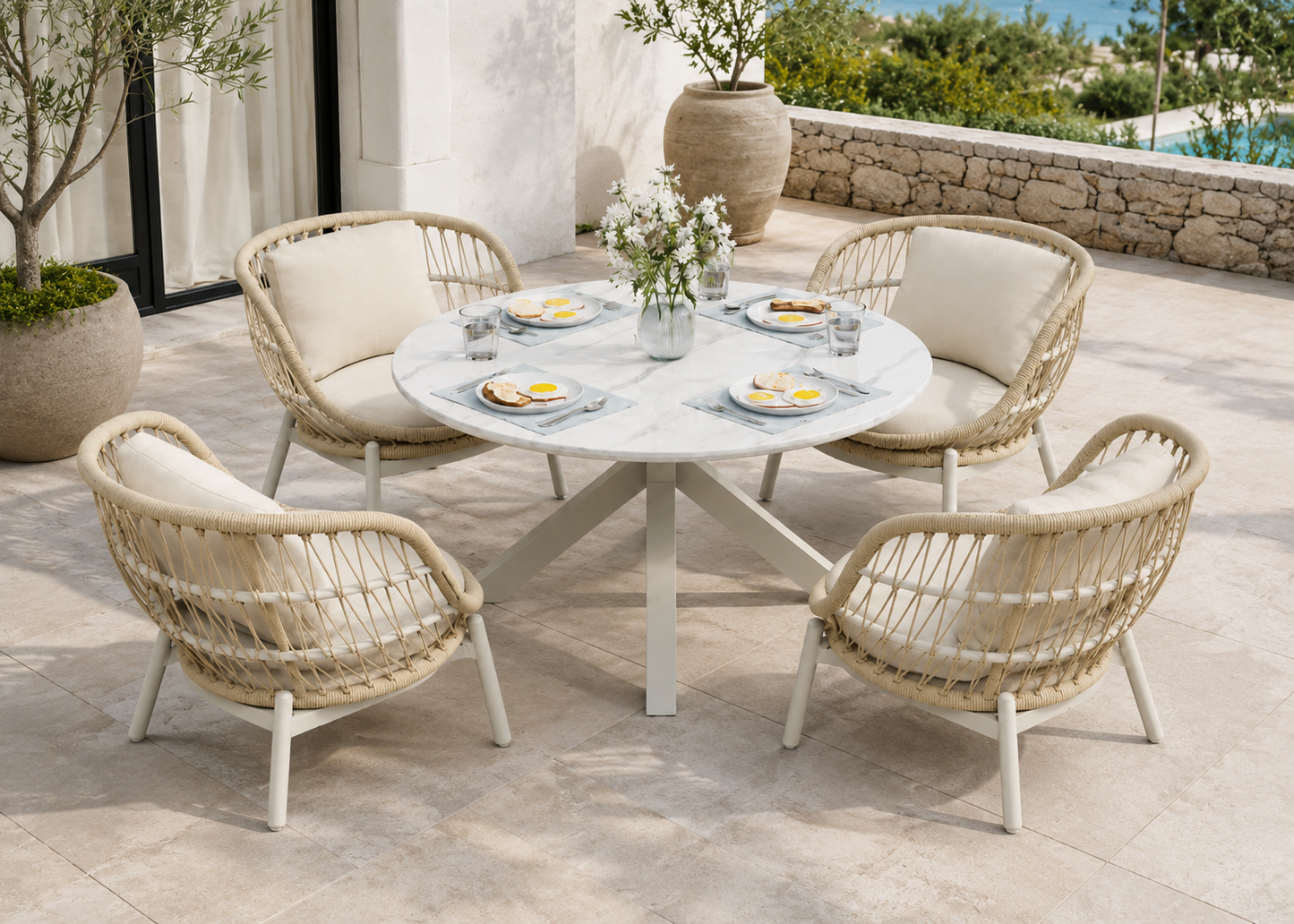The Marbella Round Dining Set