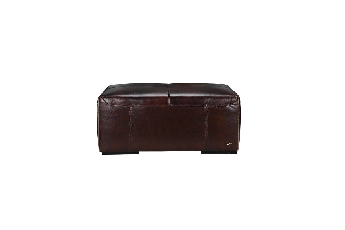 leatherpouffe