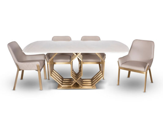 Hexagon Dining+6 Chairs
