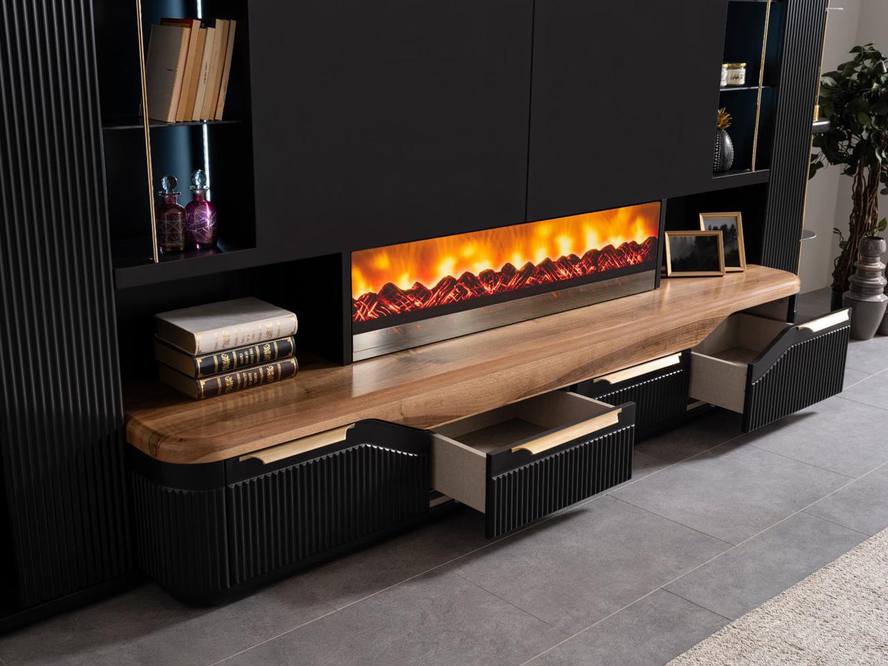 Hermes T.V Unit with Fireplace