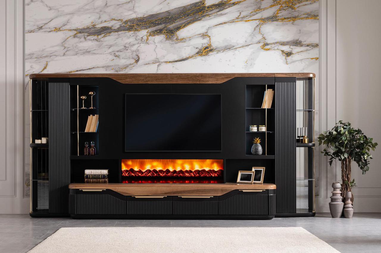 Hermes T.V Unit with Fireplace