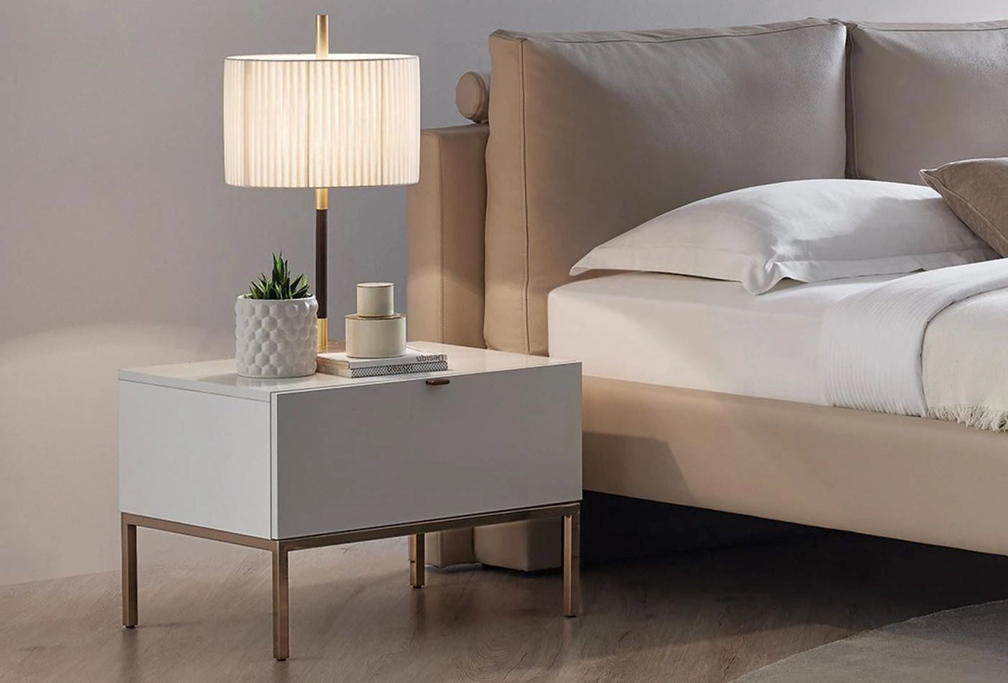 Legato White Bed