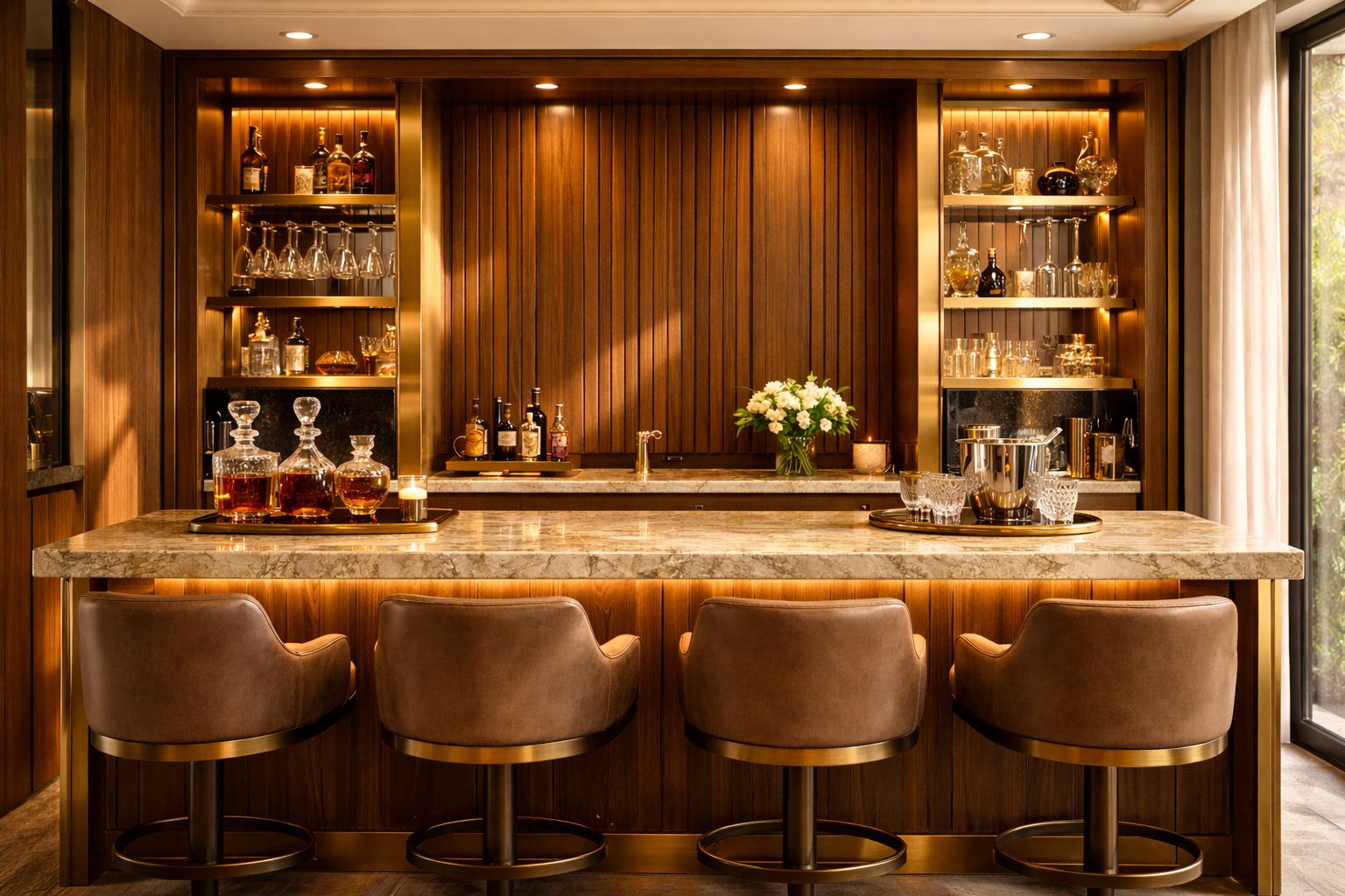 Aurelius Luxe Bar | Custom Luxury Home Bar Design – Avian