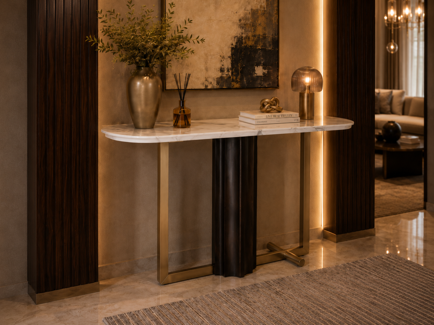 Arden Marble Console Table
