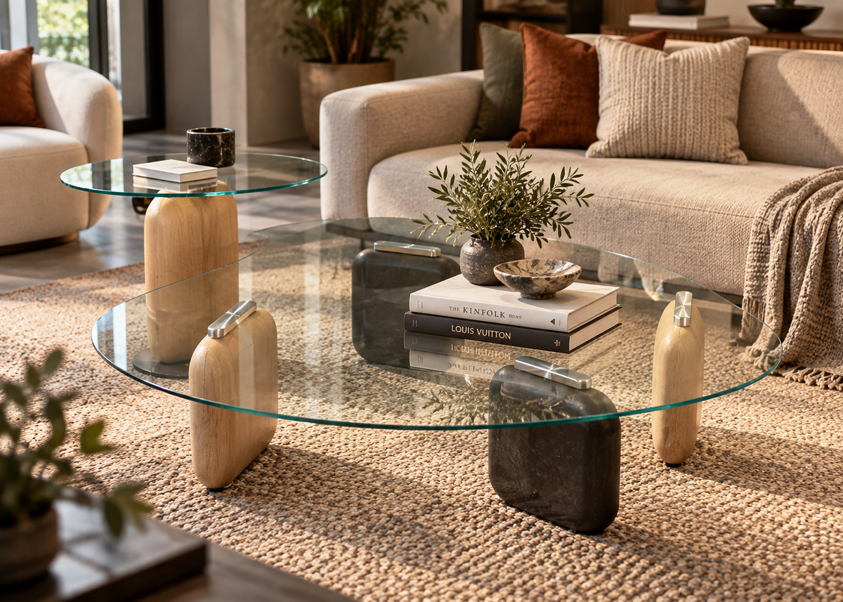 Aurelio Glass Centre Table