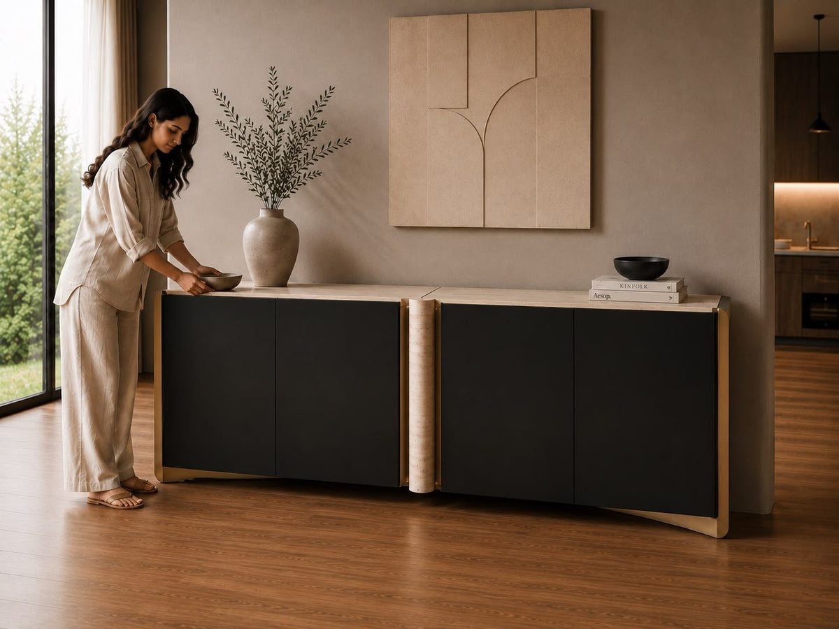 Travertine Console