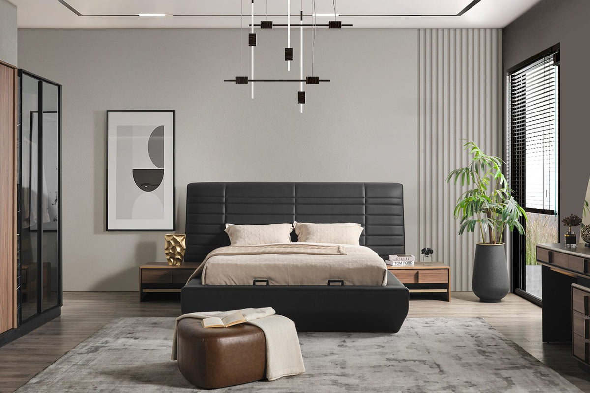 Bronze Bed in a luxury bedroom illustrating king and queen bed room planning