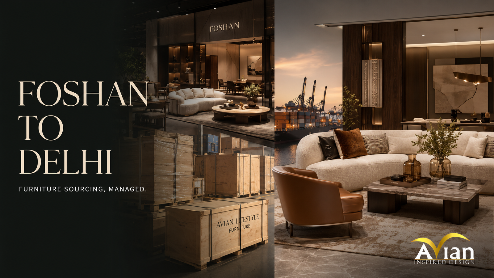 Foshan to Delhi Furniture Shipping 2026: Route, Costs, Timeline & Sourcing Guide