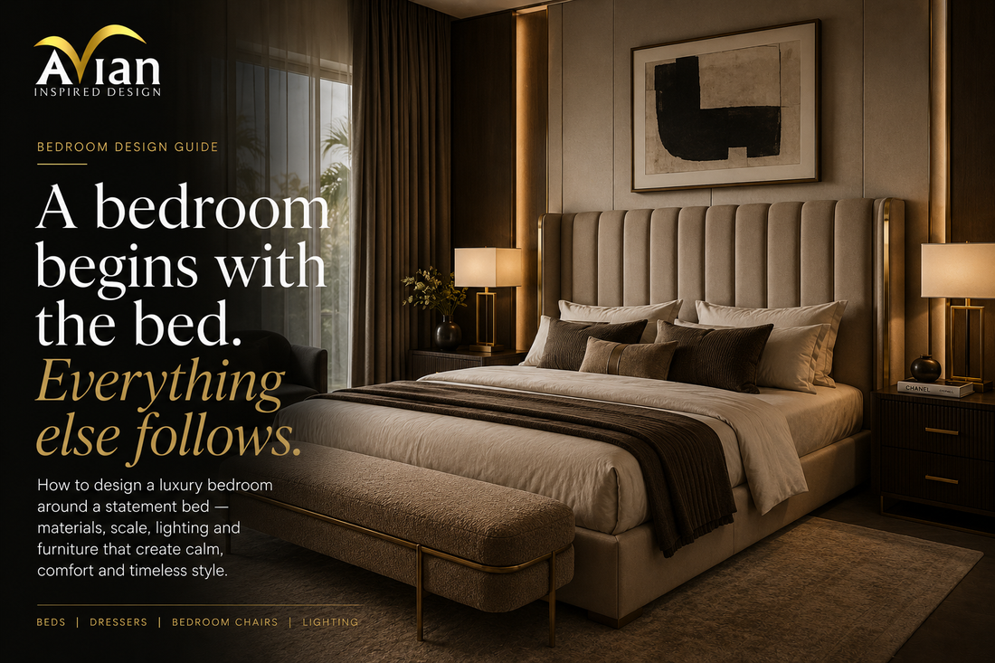 A Bedroom Begins With the Bed. Everything Else Follows.