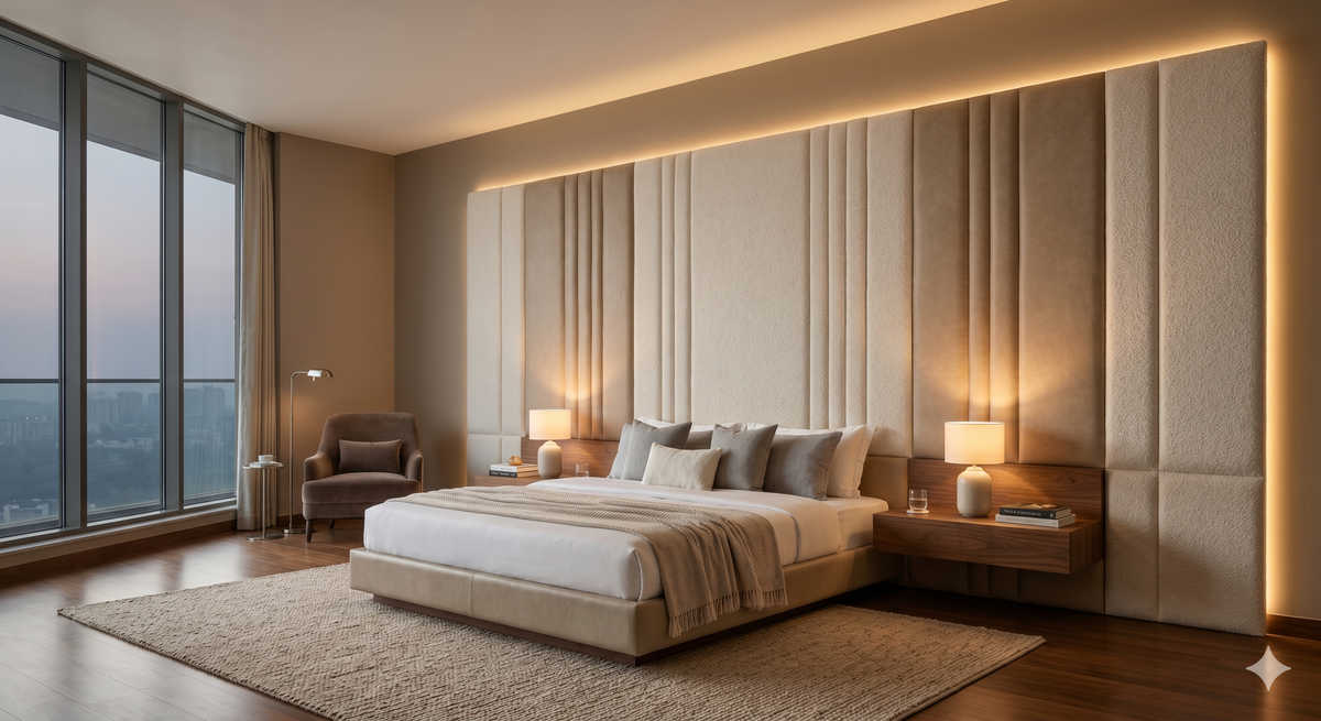 The Death of the Standard Headboard: Why 'Wall-to-Wall' Upholstery is the 2026 Delhi Trend