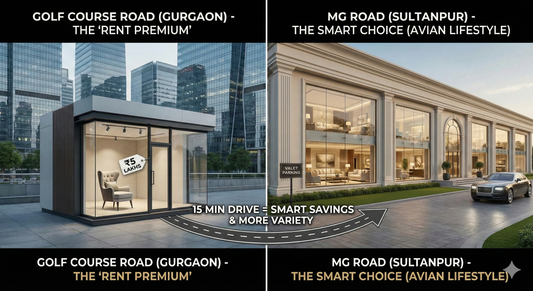Luxury Furniture Market: Golf Course Road vs. MG Road (Sultanpur) – Where Should You Shop?