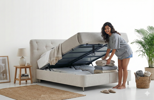 The Secret to a Minimalist Delhi Bedroom: Luxury Hydraulic Storage Beds