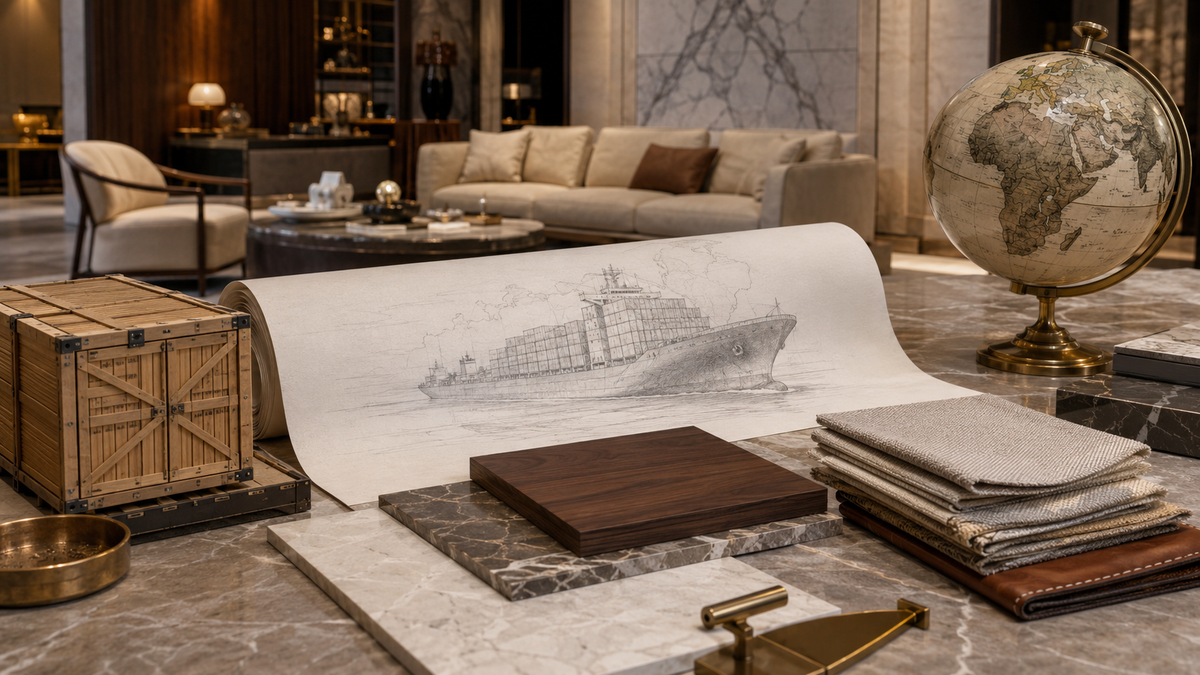 Editorial furniture sourcing and import planning for India