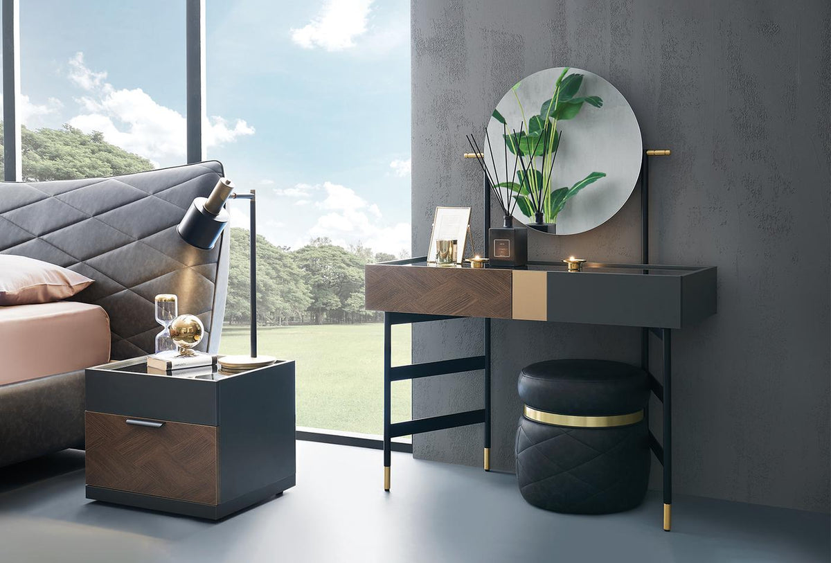 Dressing table and dresser size guide with Dorian Dressing Table by Enza Home