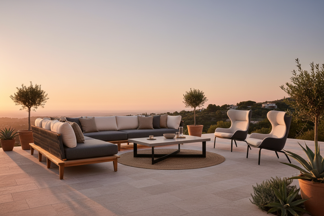 Luxury Outdoor Furniture Delhi 2026 – Avian Sunbrella Brown Wicker Sets Under ₹1 Lakh