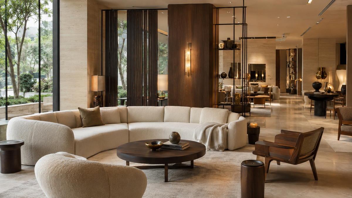 Editorial luxury furniture showroom on MG Road Gurgaon