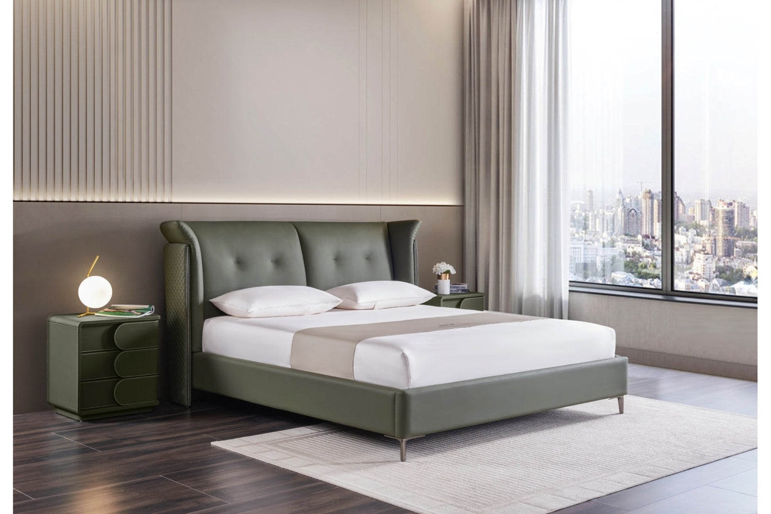 The End of 'Boring Beige': Why Olive Leather is the Ultimate Bedroom Flex