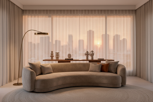 Soft Contemporary Living Rooms in Gurgaon – Enza Home Inspired, Avian Lifestyle Executed