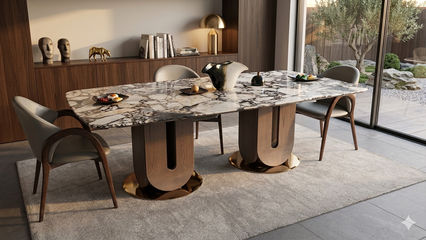 Luxury Stone & Wooden Dining Tables