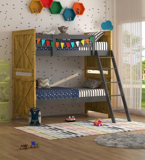 Sawyer Rustic Industrial Bunk Bed