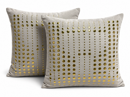 Celestial Stud Velvet Cushion Set (Set of 2)