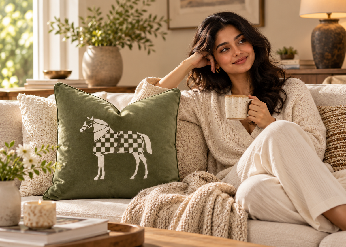 Equestrian Sage cushion