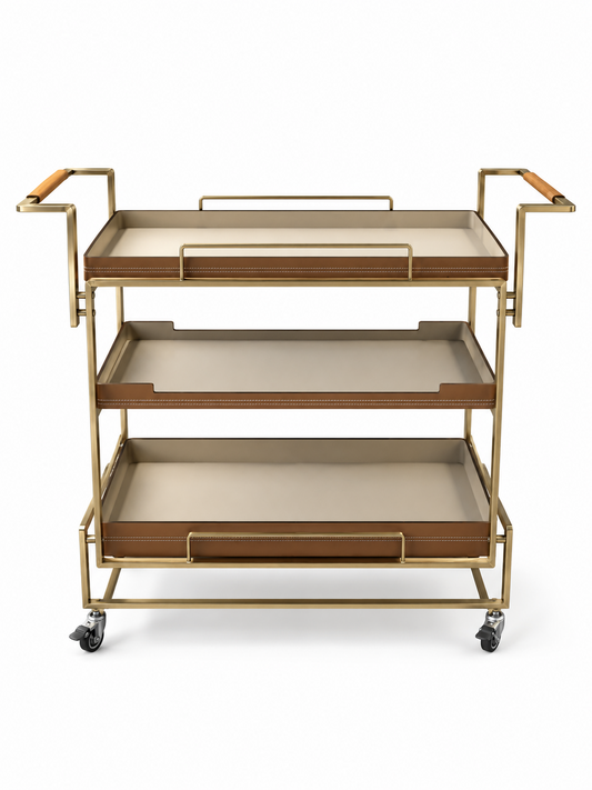 Gatsby Leather Bar Trolley