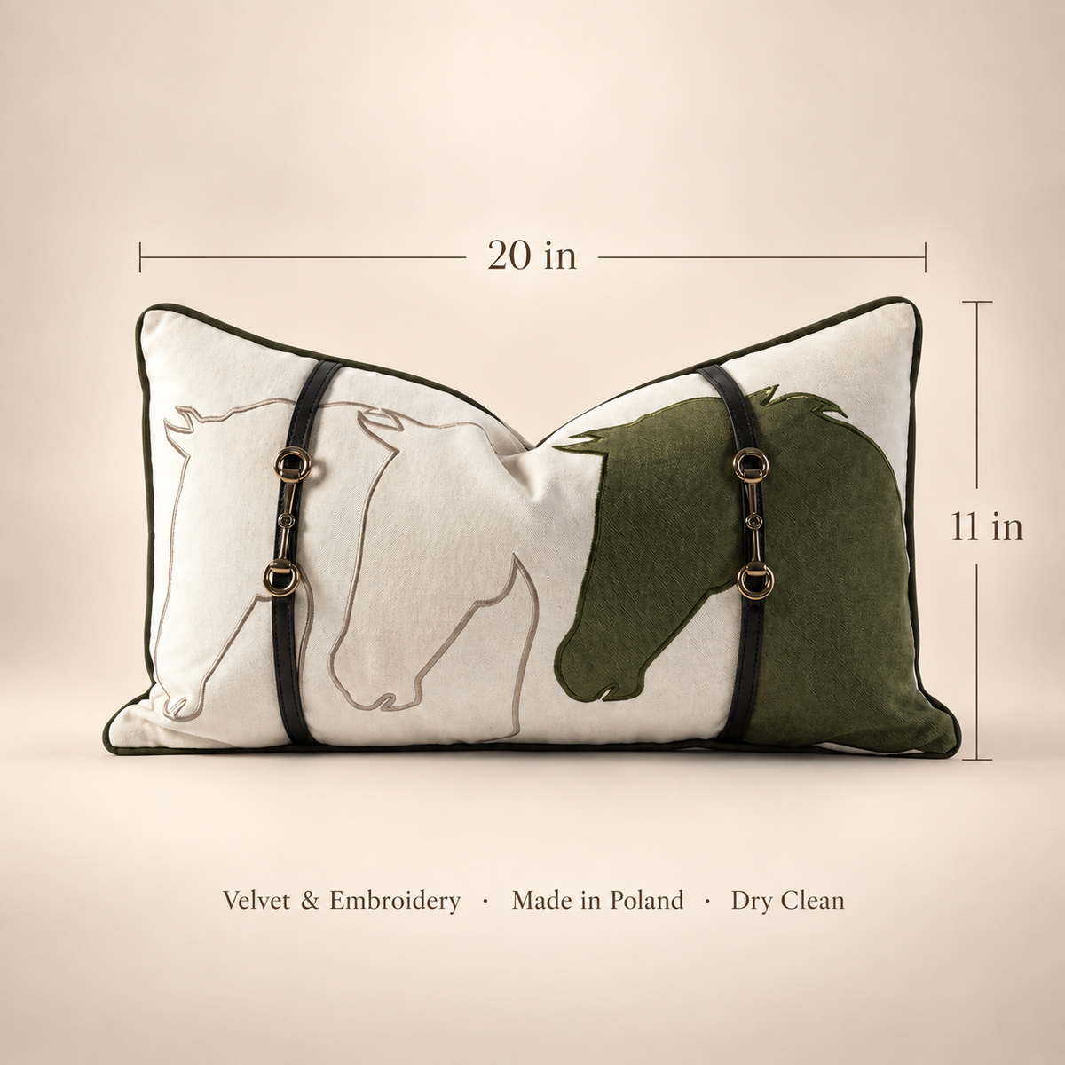Loxley Embroidered Equestrian Cushion