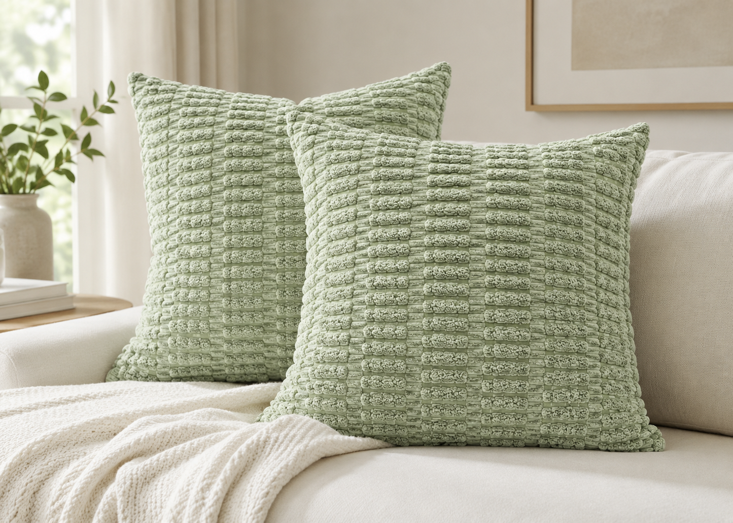 Sage Waffle Weave (Set of 2)