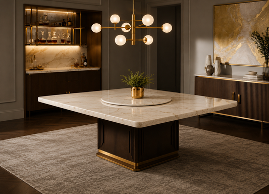 Baxter dining table in a luxury contemporary room