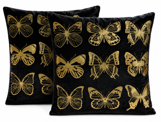 Papillon Velvet Cushion Set (Set of 2)