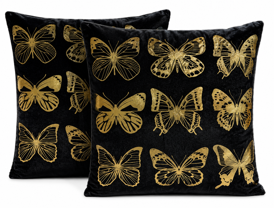 Papillon Velvet Cushion Set (Set of 2)