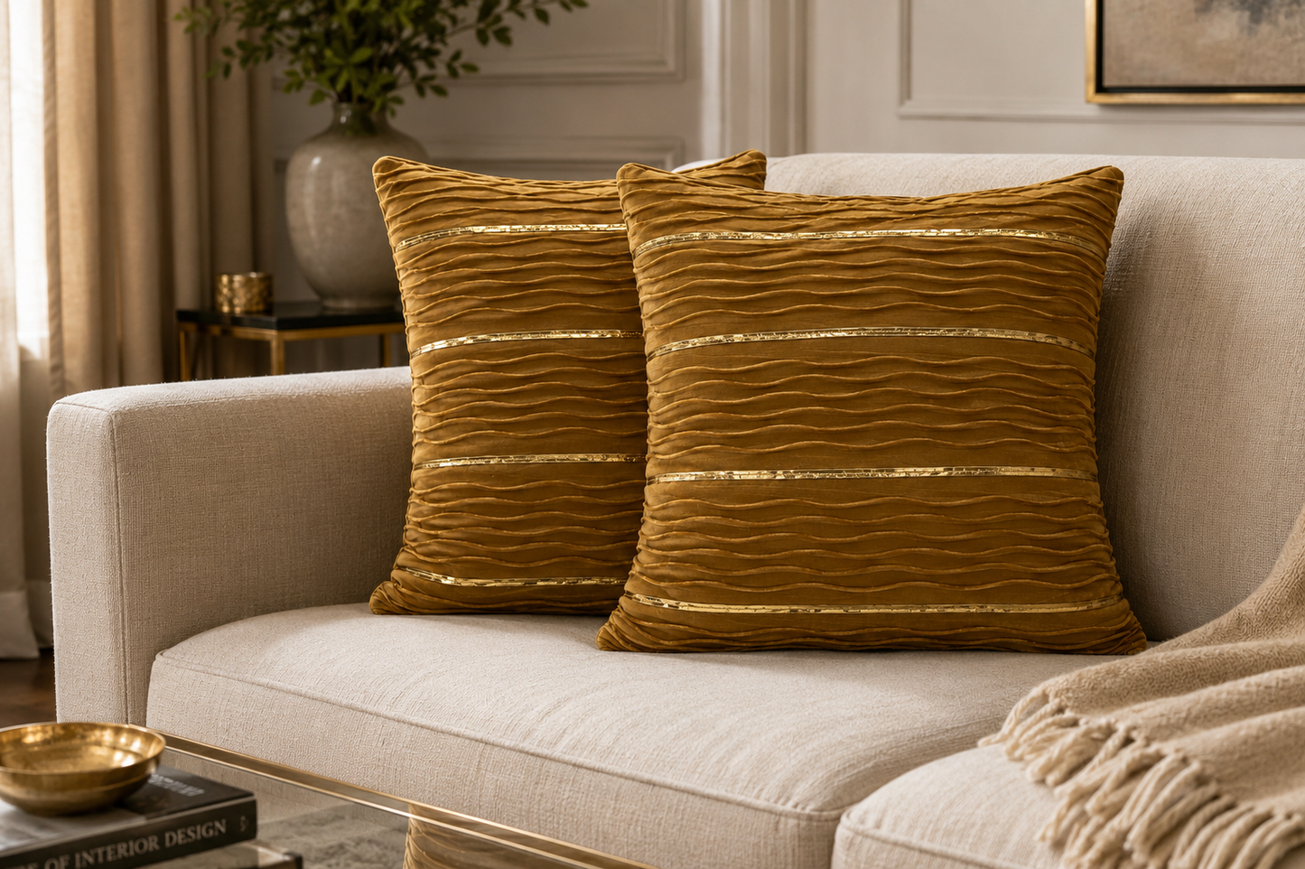 Sahara Rippled Gold Set