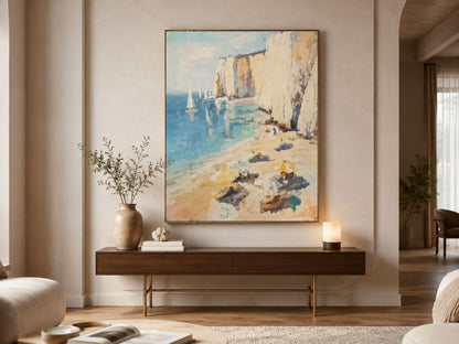Cliffside Reverie Coastal Canvas