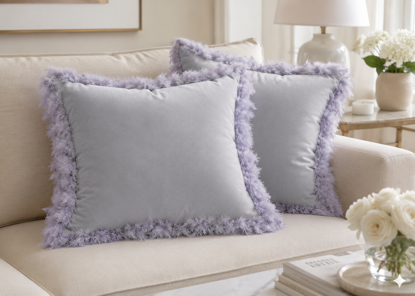 Etheria Feathered Velvet Set