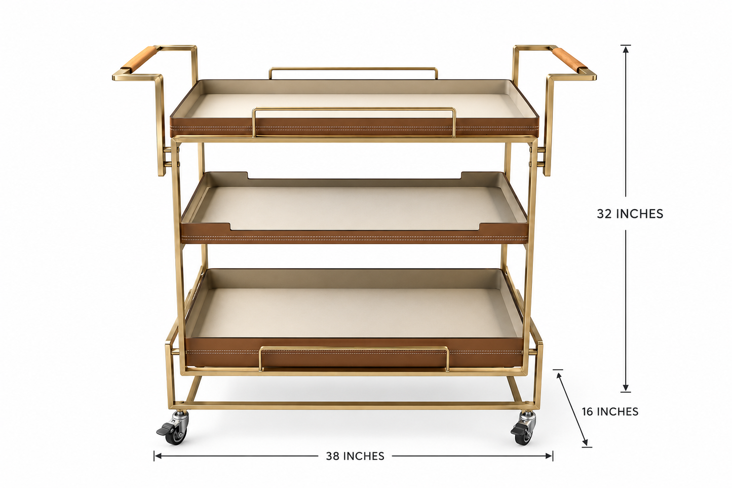 Gatsby Leather Bar Trolley