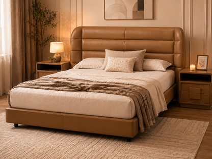 Silas Leather Bed
