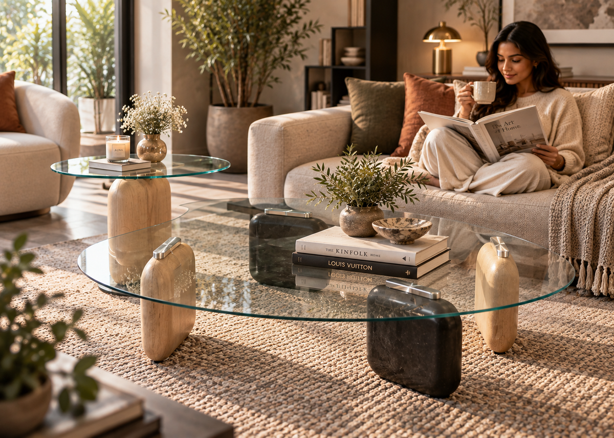 Aurelio Glass Centre Table