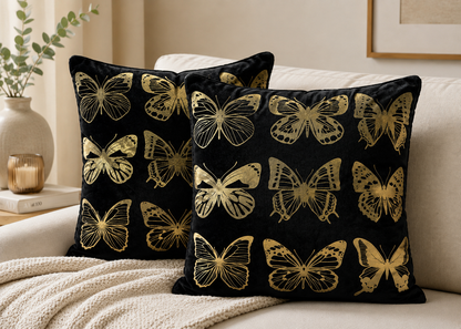 Papillon Velvet Cushion Set (Set of 2)