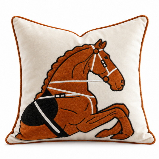 Cheval Equestrian Velvet Cushion