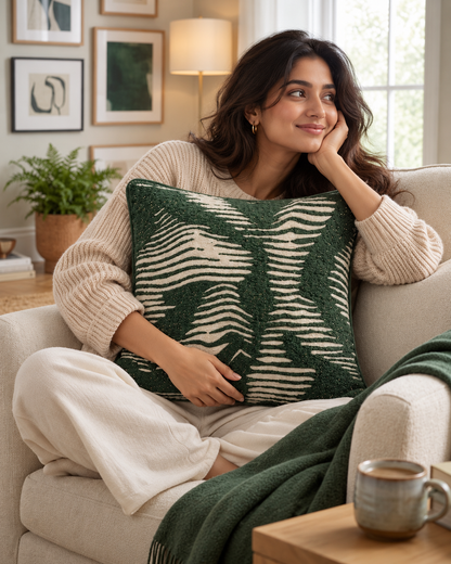 Verde Wave Cushion