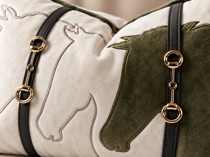 Loxley Embroidered Equestrian Cushion