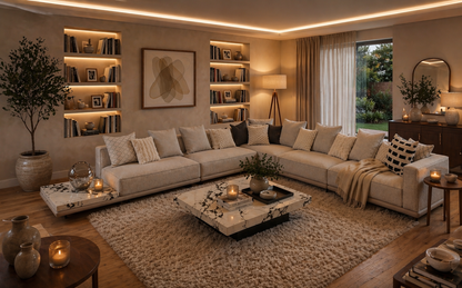 Meridian Modular Sectional with Integrated Marble