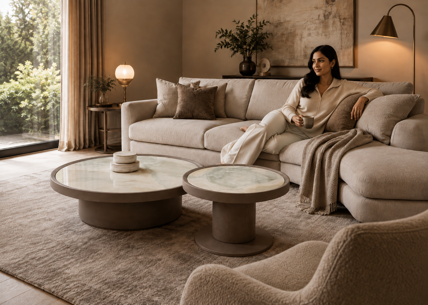 Halo Onyx Centre Table Set