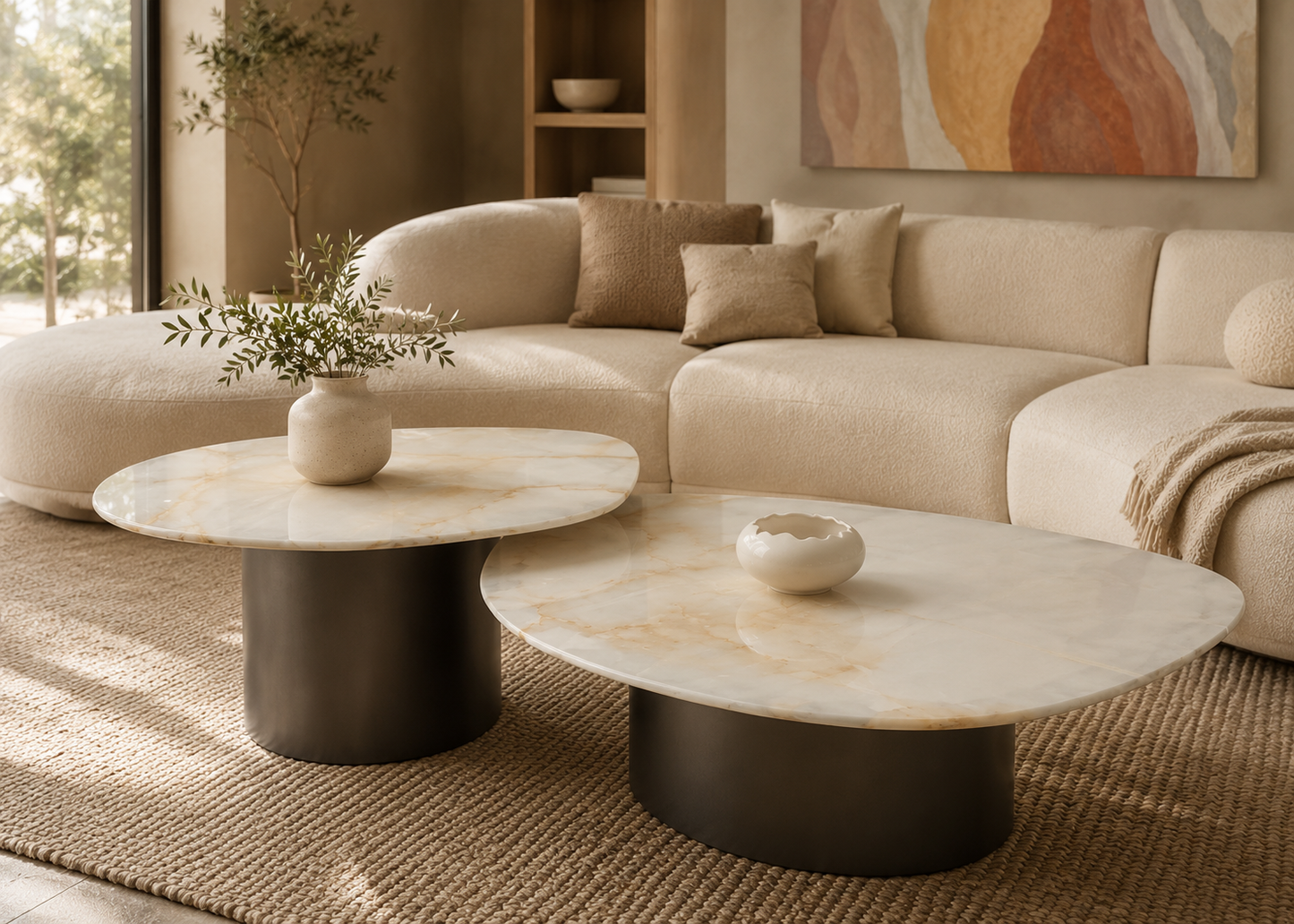Contour Onyx Centre Table Set