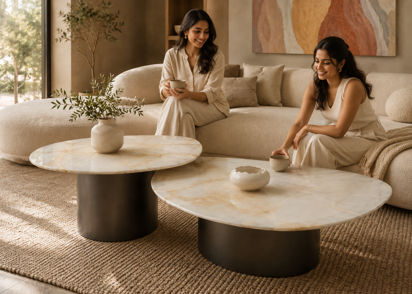 Contour Onyx Centre Table Set