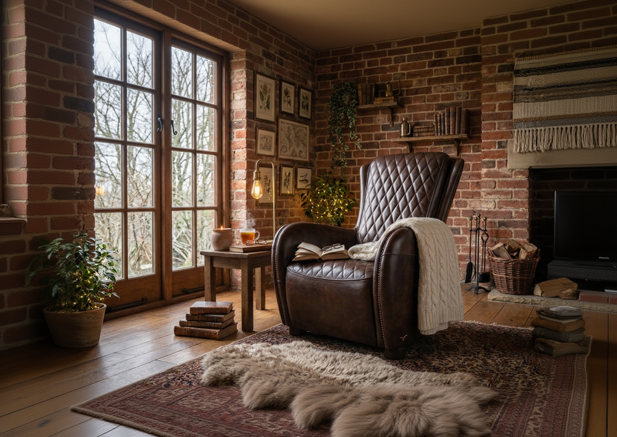 Gatsby Woven Leather Lounge Chair