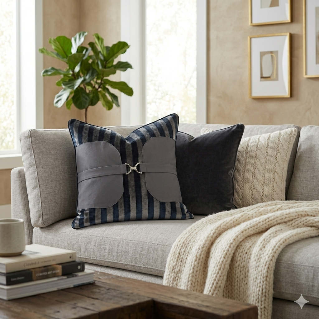 Sterling Girth Stripe Cushion
