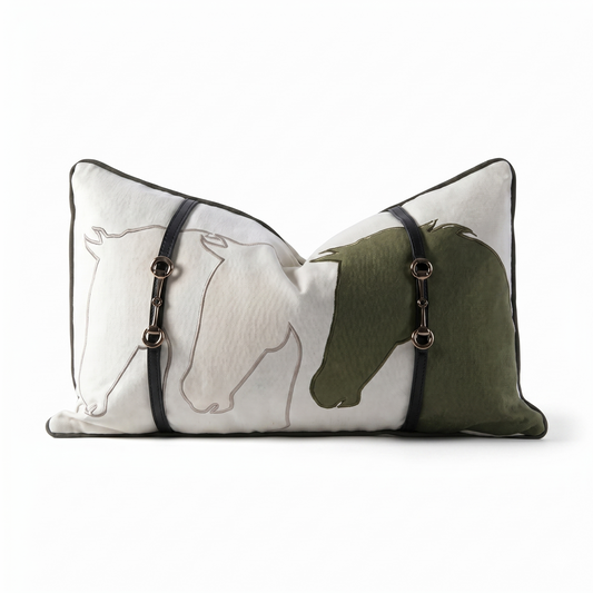 Loxley Embroidered Equestrian Cushion