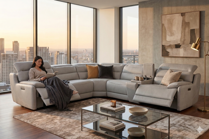 Skyline Leather Reclining Sectional